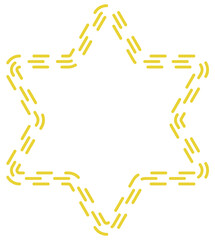 Fototapeta premium Star dashed line. Vector illustration. 