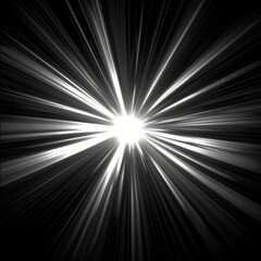 a black and white photo of a burst of light in the middle of a black and white photo of a burst of light in the middle of a black and white photo.