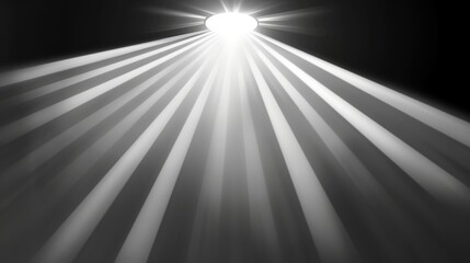 a black and white photo of a beam of light coming from the center of a beam of light on a black background.