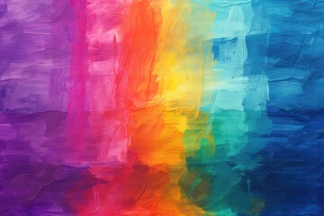 Vibrant painting with a rainbow of colors
