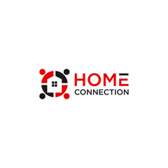 combination of HOME AND CONNECT logo design