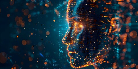 Global government utilizes AI to anticipate and prevent cyber threats through advanced machine learning technology. Concept Global Security, Artificial Intelligence, Cyber Threat Prevention