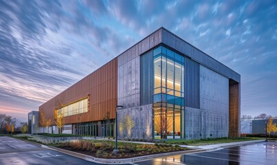 Modern data center building