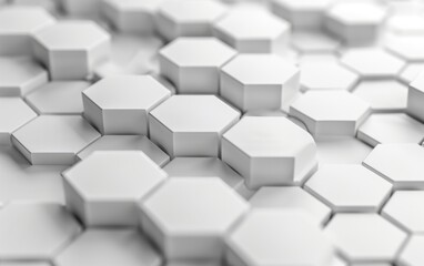 A minimalistic background with an array of interconnected hexagons, symbolizing the concept of global network and connectivity Generative AI