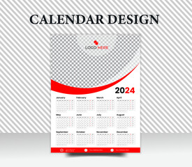 The vector-formatted Calander 2024 template design