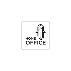 Paper Clip home office logo design