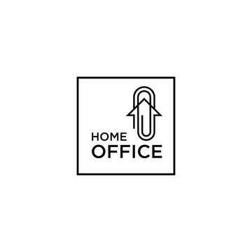 Paper Clip home office logo design