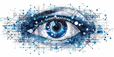 A human eye with cybernetic enhancements, demonstrating AI technology.
Concept: Innovative technologies in medicine and cybernetics, a breakthrough in improving and treating vision