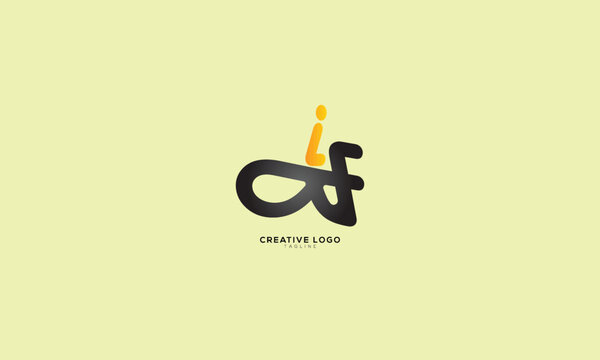 IBF Abstract initial monogram letter alphabet logo design