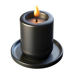 candles burn with fire realistic. set isolated on transparent background