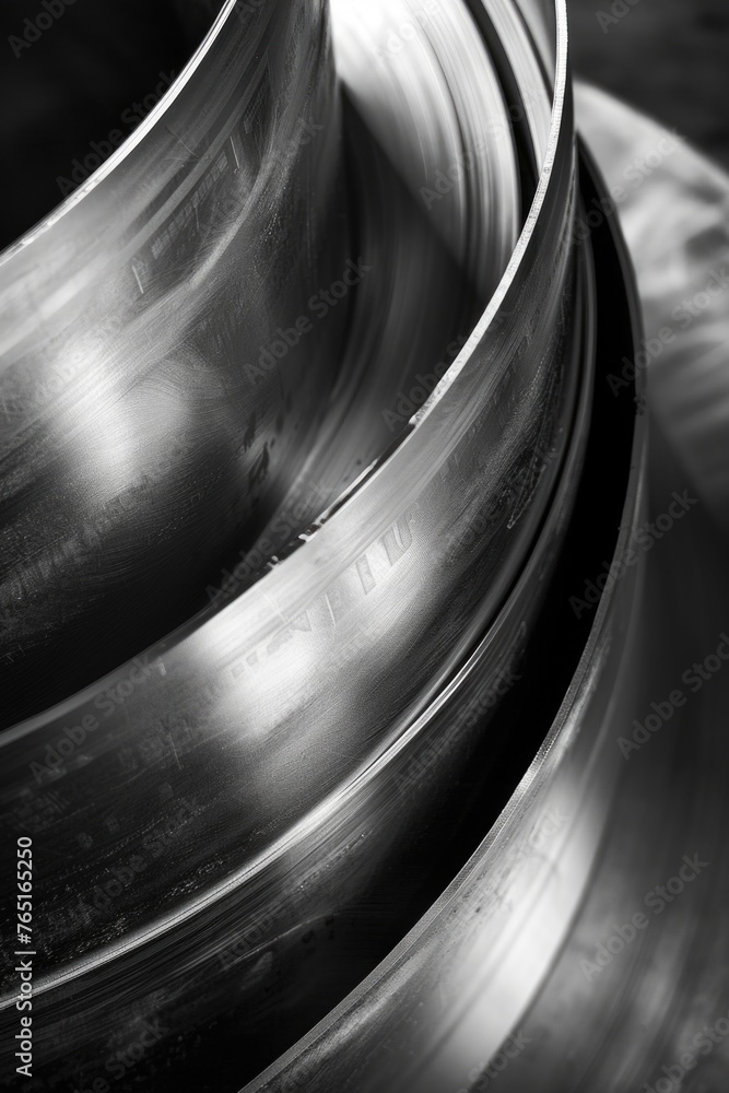 Poster close up of a metal object with a blurred background. suitable for industrial concepts