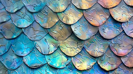 Blue and green iridescent mermaid scales.