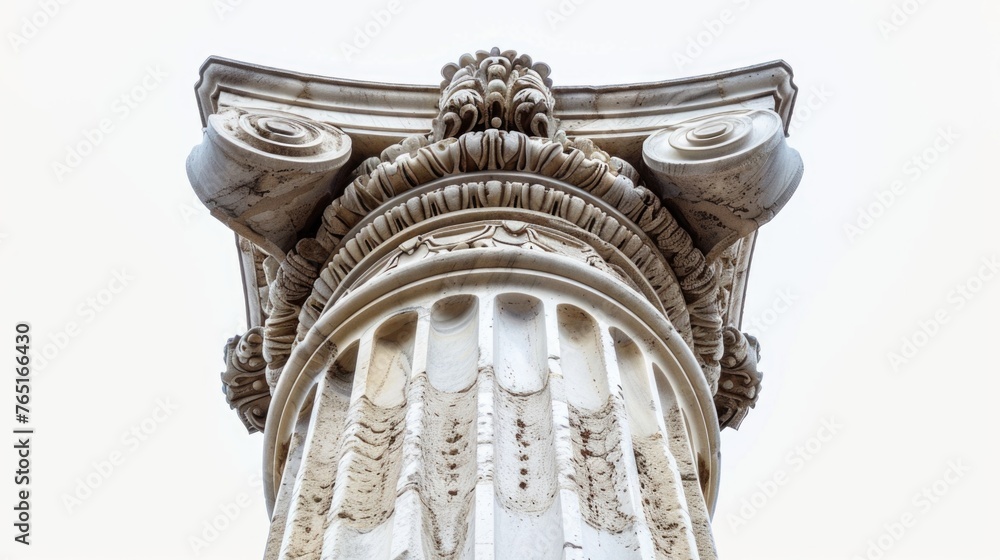 Fototapete detailed view of a clock on a column, suitable for time management concepts