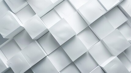 A bunch of white cubes stacked together. Perfect for architectural or abstract concepts