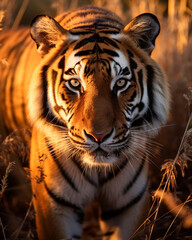 Fototapeta na wymiar Wildlife photography, tiger сreated with Generative Ai