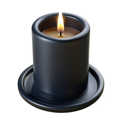 candles burn with fire realistic. set isolated on transparent background