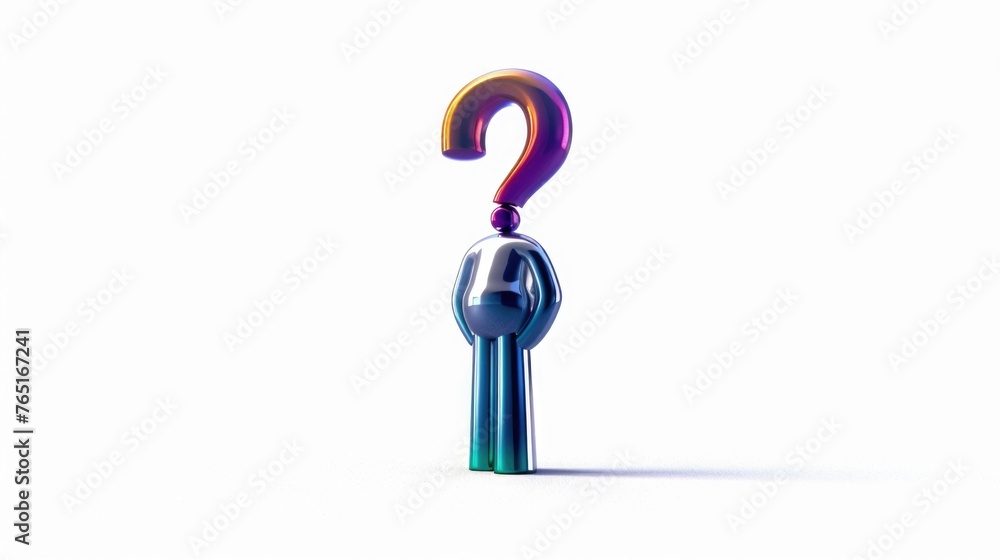 Aufkleber A vibrant object with a question mark symbol on it. Ideal for educational and business concepts