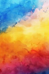 Beautiful painting of a colorful sky with fluffy clouds, perfect for backgrounds or wall art
