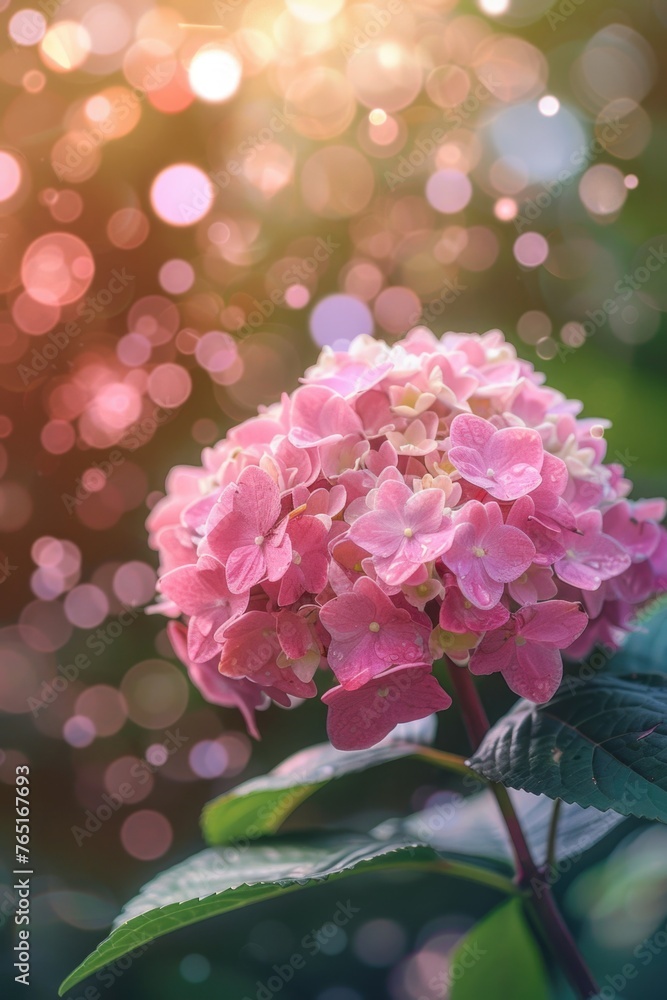 Poster A detailed view of a flower with a blurred background, suitable for various design projects