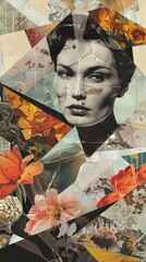 Eclectic Retro-Inspired Paper Collage with a Modern Twist - High-Resolution, Ultra-Realistic Art for Contemporary Spaces.