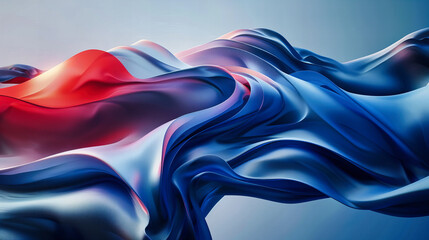 Obraz premium Silk Waves in an Abstract Sea: A Canvas of Smooth Textures and Vibrant Colors, Flowing in Harmonious Elegance