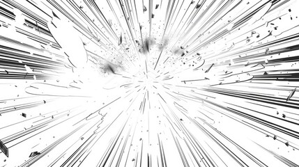 A striking black and white image capturing a burst of light. Ideal for adding a dramatic touch to any project