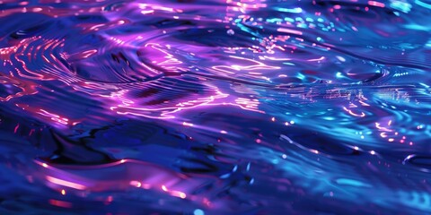 Close-up of blue and purple water surface, suitable for backgrounds