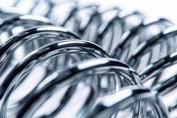 Fototapeta premium Close up of metal springs, suitable for industrial concepts