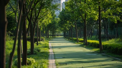 Obraz premium hallway of a beautiful park generative ai