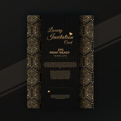 Luxury style Invitation card template, Print Ready