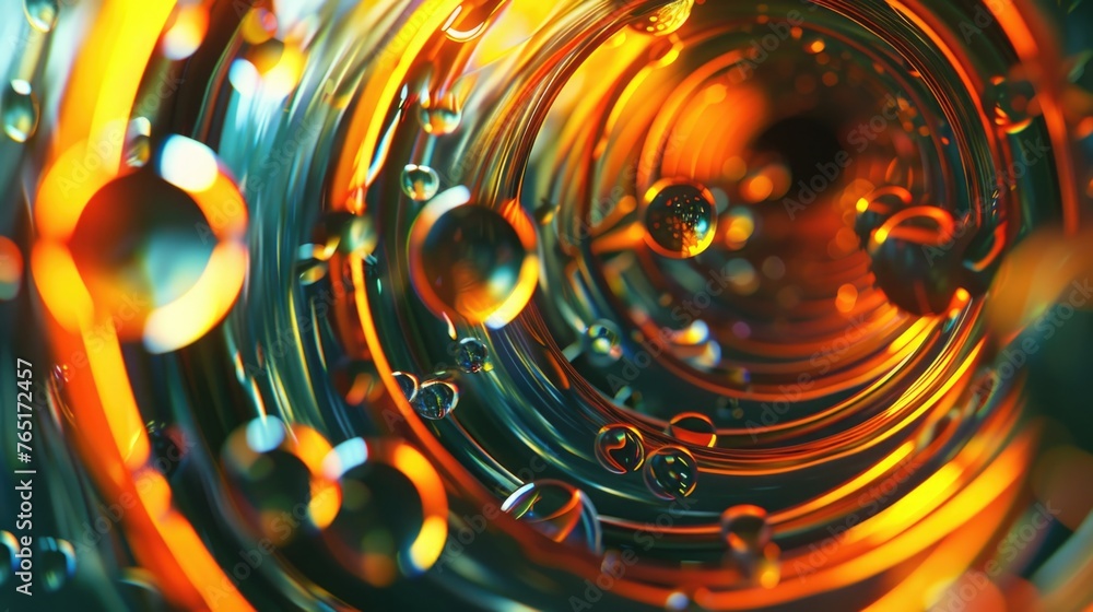 Poster a close up of a glass of water with bubbles. perfect for hydration concepts