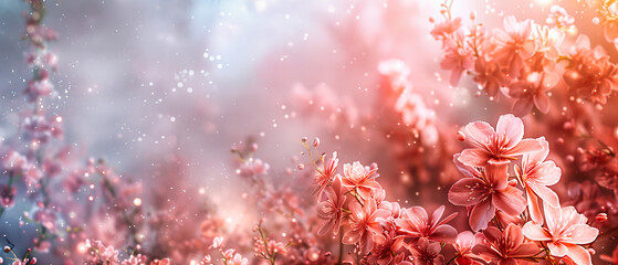 Fototapeta na wymiar Springs Soft Symphony: Blossoms Bathed in Light, Singing a Tender Melody of Renewal and Beauty