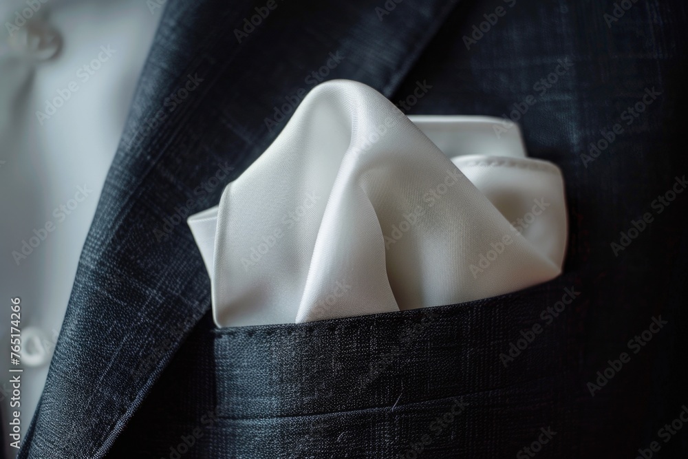Poster close-up of a person in a suit and tie, suitable for business concepts