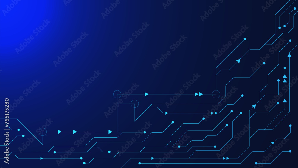 Poster abstract futuristic circuit board for high computer technology and hi-tech digital technology concep
