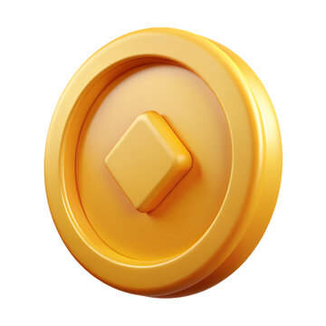 binance token isolated on white background 3d icon sign and symbol cartoon minimal style 3d render