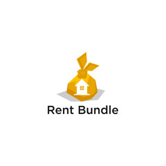 combination of house and bundle logo design