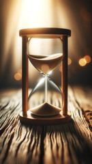 Classic Hourglass Countdown Texture and Light Play