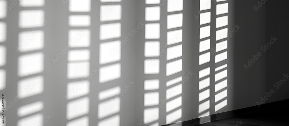Poster the patterns of tints and shades from the windows fixtures create a mesmerizing display on the build