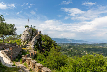 Kaiser's Throne viewpoint on the island of Corfu - obrazy, fototapety, plakaty