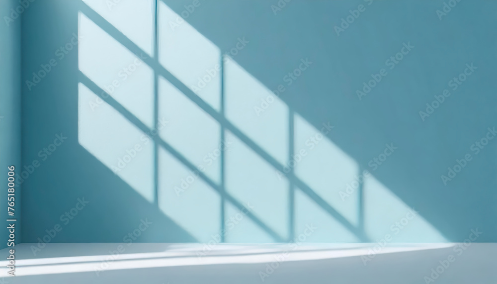 Aufkleber abstract minimal light grunge blue background for product presentation. shadow and light from window