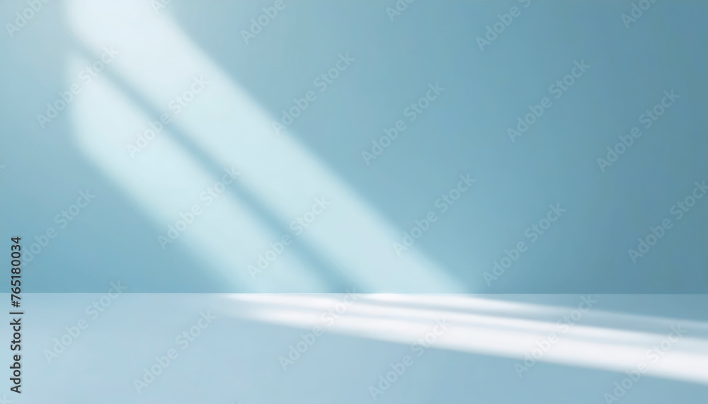 Aufkleber abstract minimal light grunge blue background for product presentation. shadow and light from window