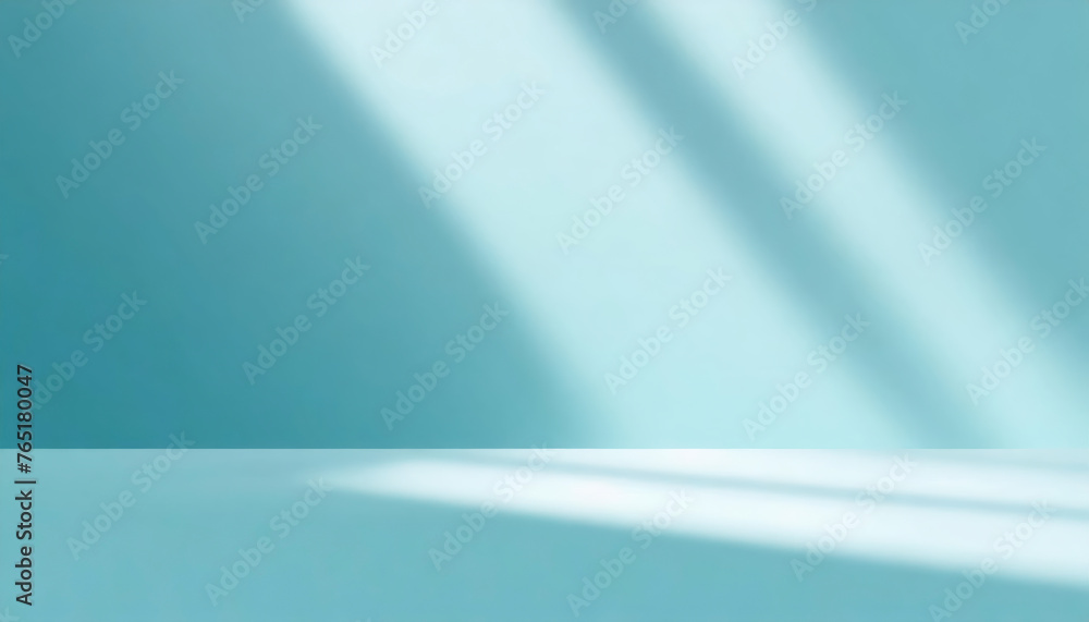 Aufkleber abstract minimal light grunge blue background for product presentation. shadow and light from window