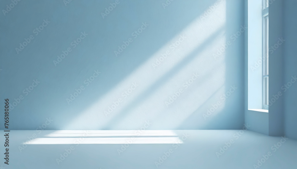 Aufkleber abstract minimal light grunge blue background for product presentation. shadow and light from window