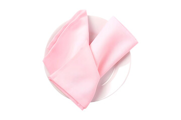 Napkin in Plate (PNG) isolated on transparent background