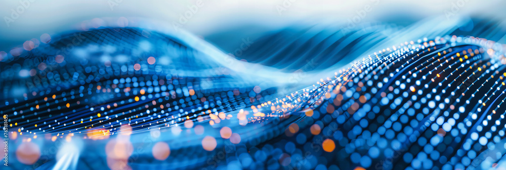 Aufkleber the fabric of the cosmos: an intricate web of digital connections, weaving the future with threads o