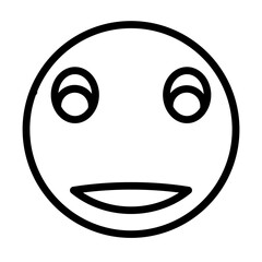 emoji clown face Vector Line Icon Design