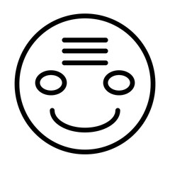 emoji pandat Vector Line Icon Design
