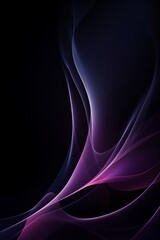 Purple wave on a black background, in the style of futuristic spacescapes