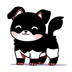 Obraz premium A cute cartoon Dog. Perfect for sticker, t-shirt or Design template. generative AI. V 