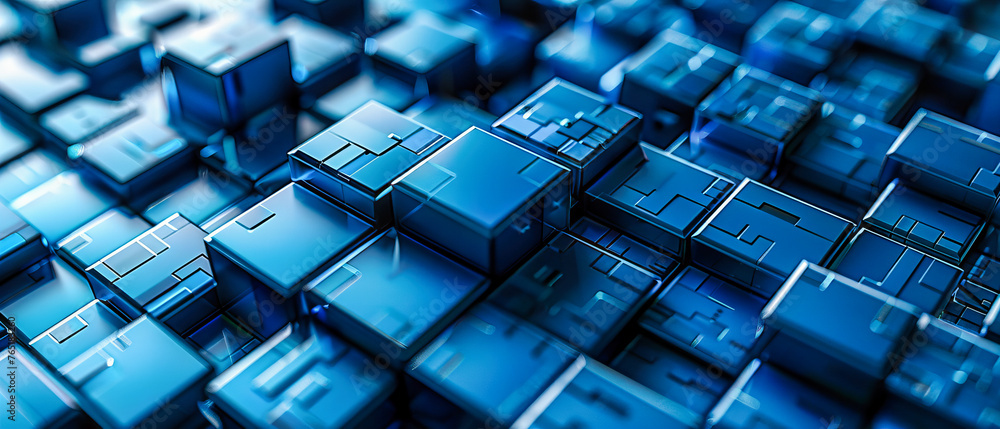 Aufkleber the heart of technology: a close-up view of the digital pulse, where circuits and processors weave t